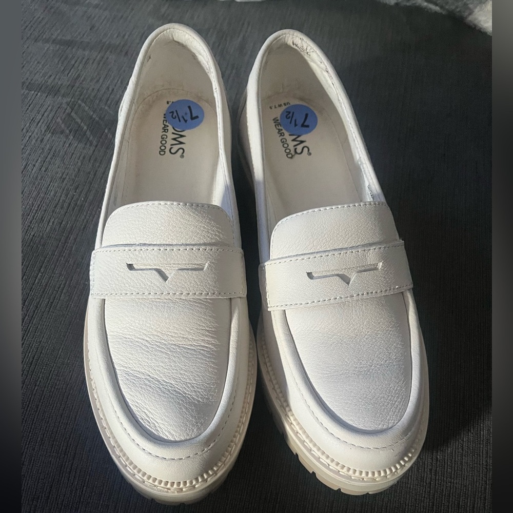 White Leather Loafers